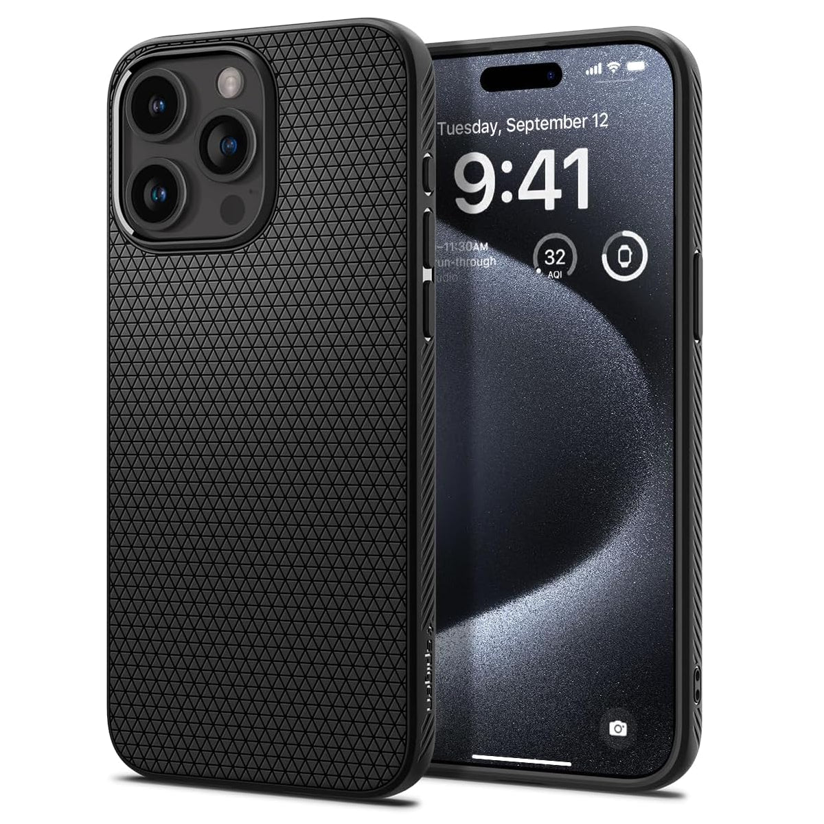 Spigen Liquid Air Matte Black Case - For iPhone 15 Pro